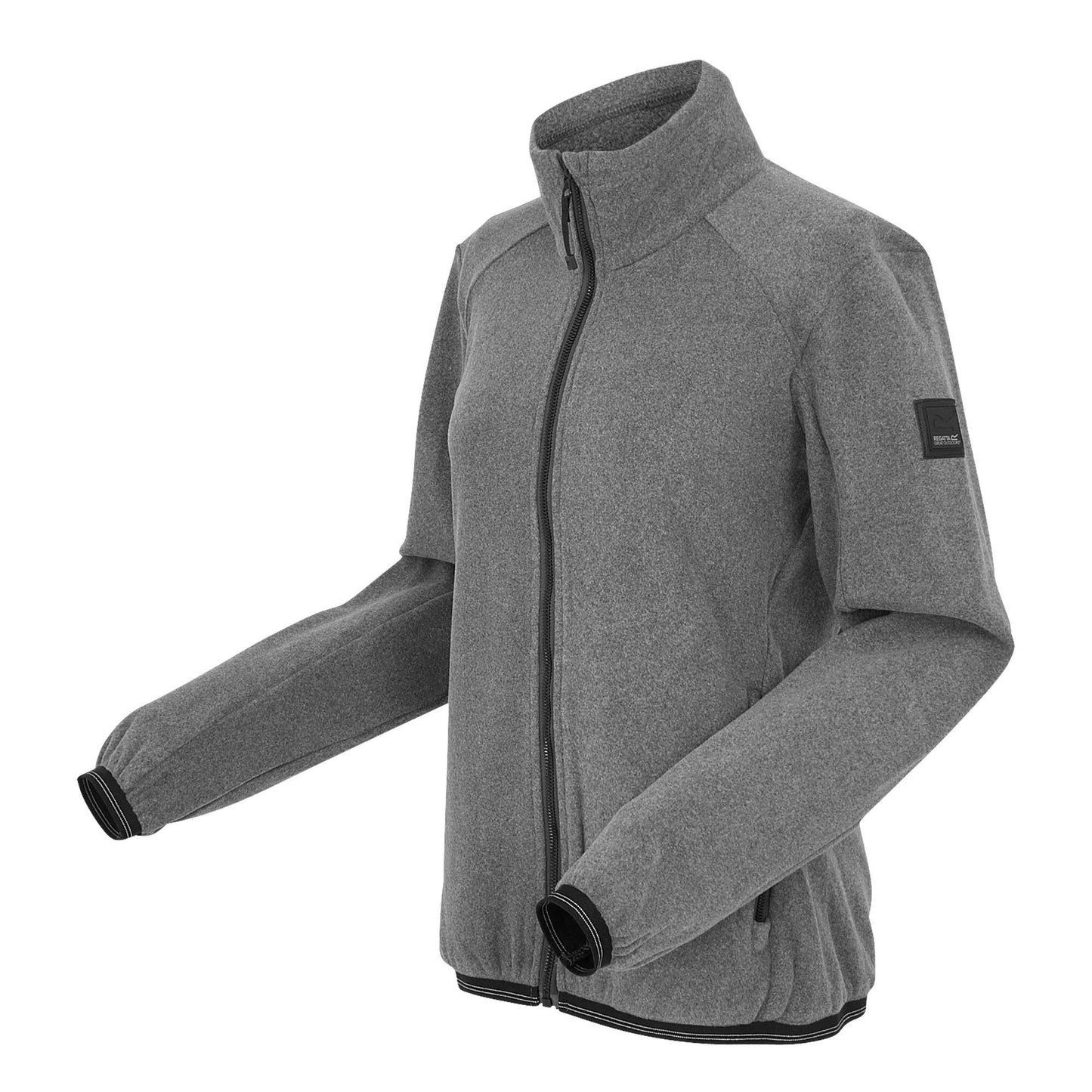 Seal Grey - Side - Regatta Womens-Ladies Bayhill Zipped Fleece Jacket