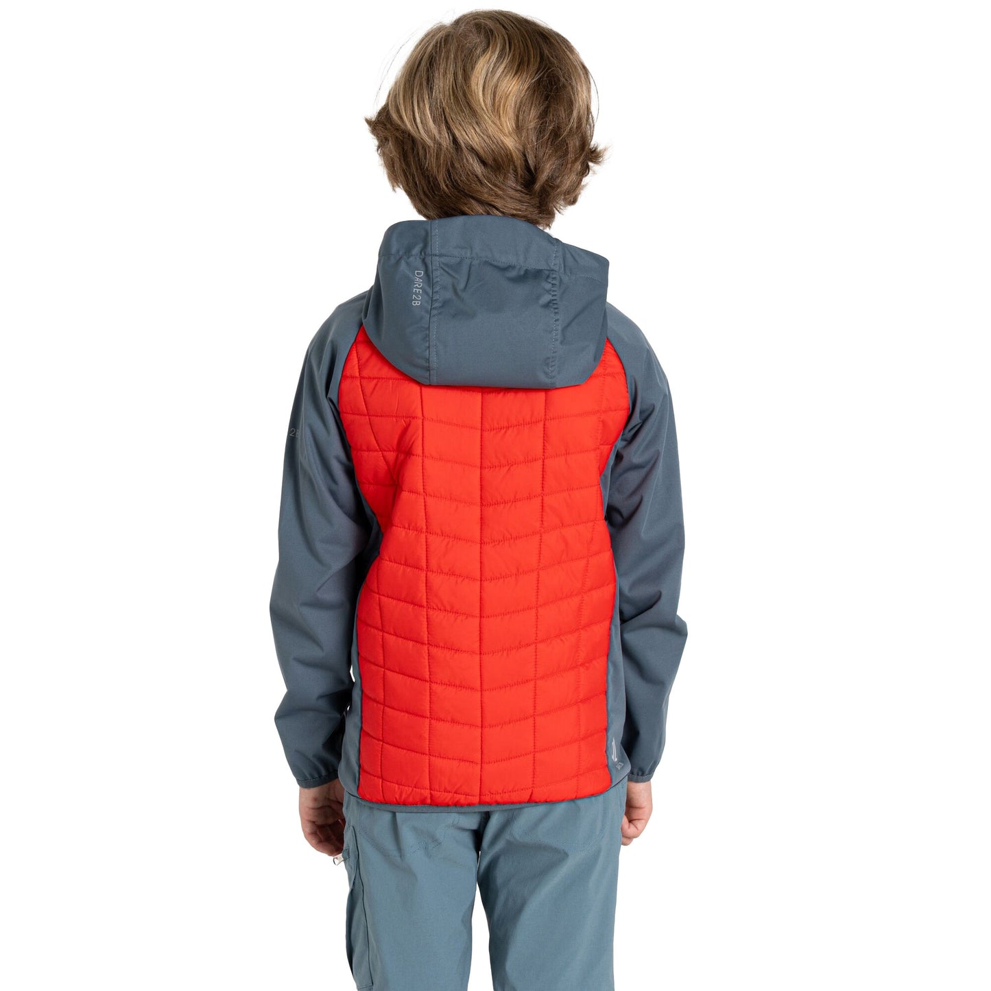 Lead Grey-Stormy Weather-Seville - Pack Shot - Dare 2B Childrens-Kids Explore II Colour Block Hybrid Jacket