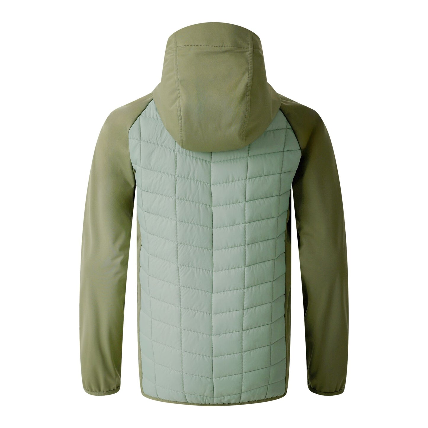 Olivine Green-Hedge Green-Tawny - Back - Dare 2B Childrens-Kids Explore II Colour Block Hybrid Jacket