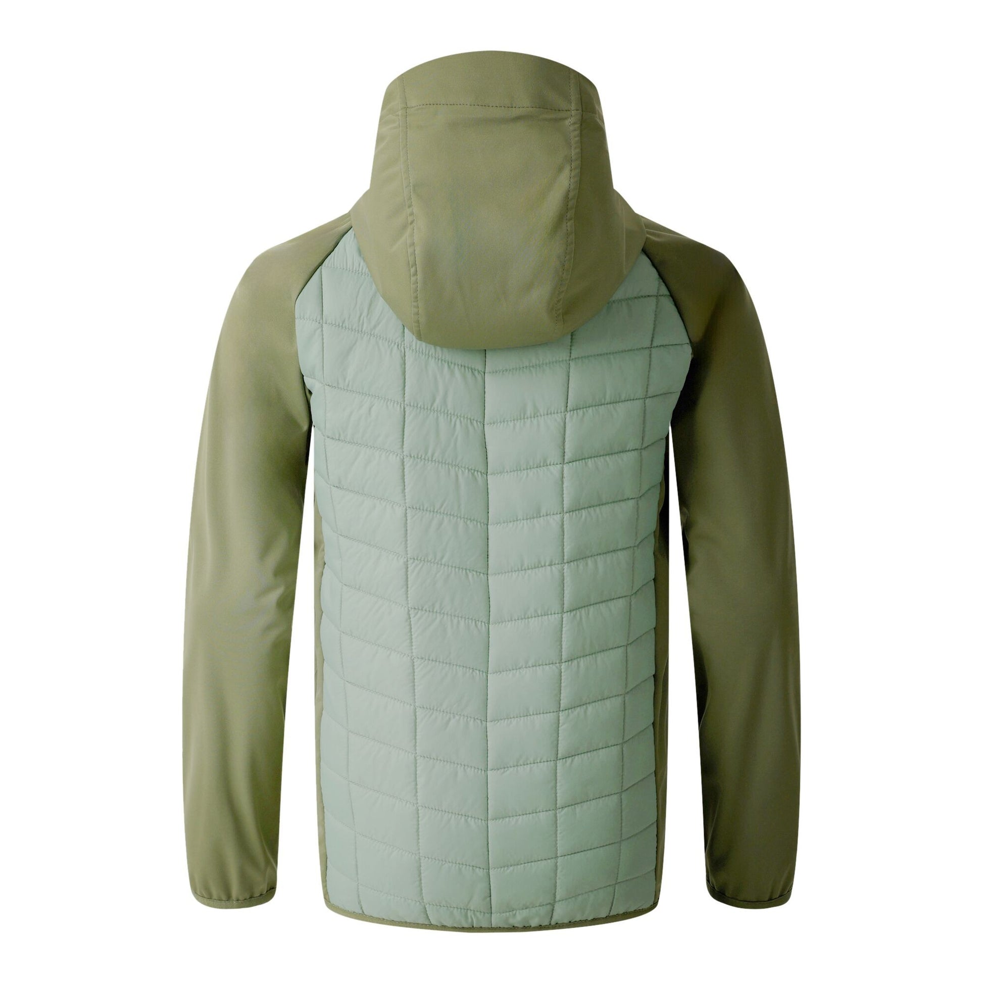 Olivine Green-Hedge Green-Tawny - Back - Dare 2B Childrens-Kids Explore II Colour Block Hybrid Jacket