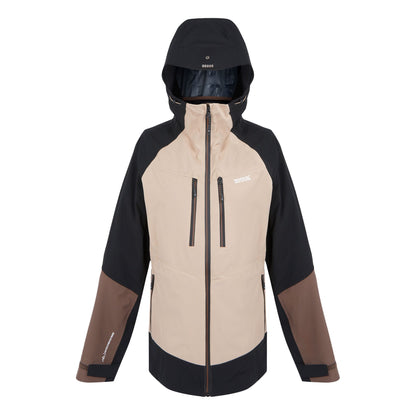 Black-Warm Taupe - Side - Regatta Womens-Ladies Carletta IX 3 in 1 Jacket