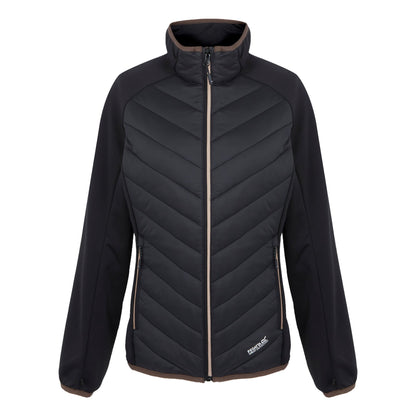 Black-Warm Taupe - Front - Regatta Womens-Ladies Carletta IX 3 in 1 Jacket