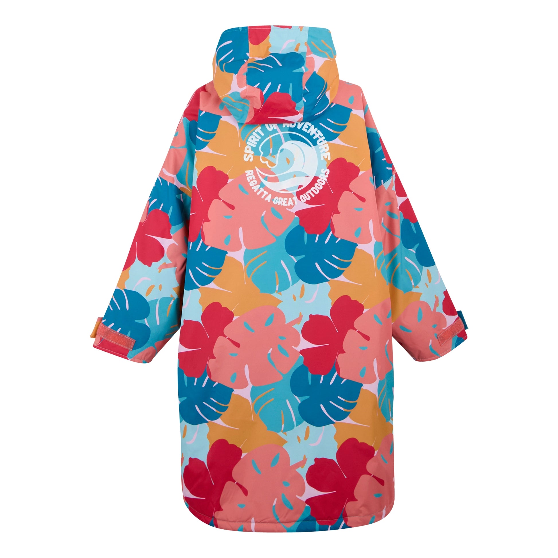 Multicoloured - Back - Regatta Childrens-Kids Waterproof Changing Robe