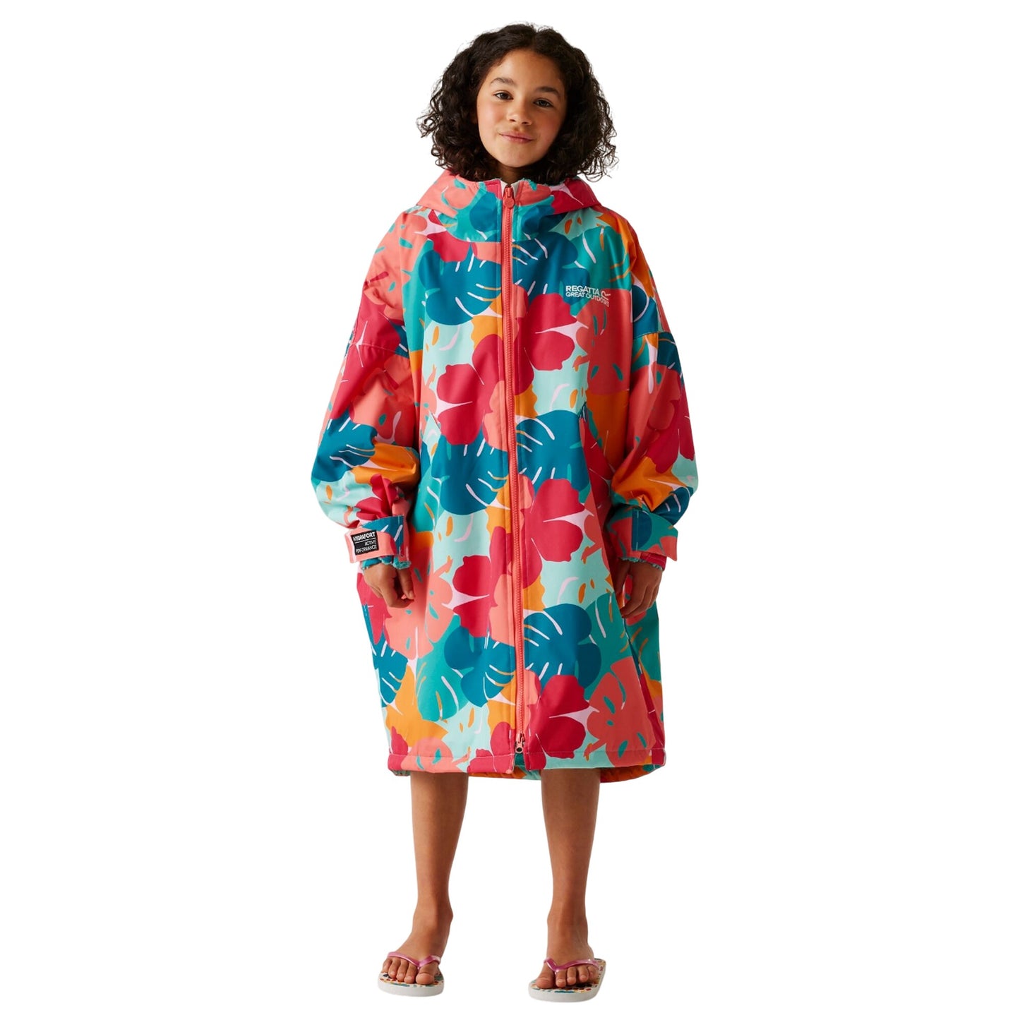 Multicoloured - Lifestyle - Regatta Childrens-Kids Waterproof Changing Robe