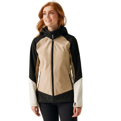 Black-Warm Taupe - Lifestyle - Regatta Womens-Ladies Desoto X Soft Shell Jacket