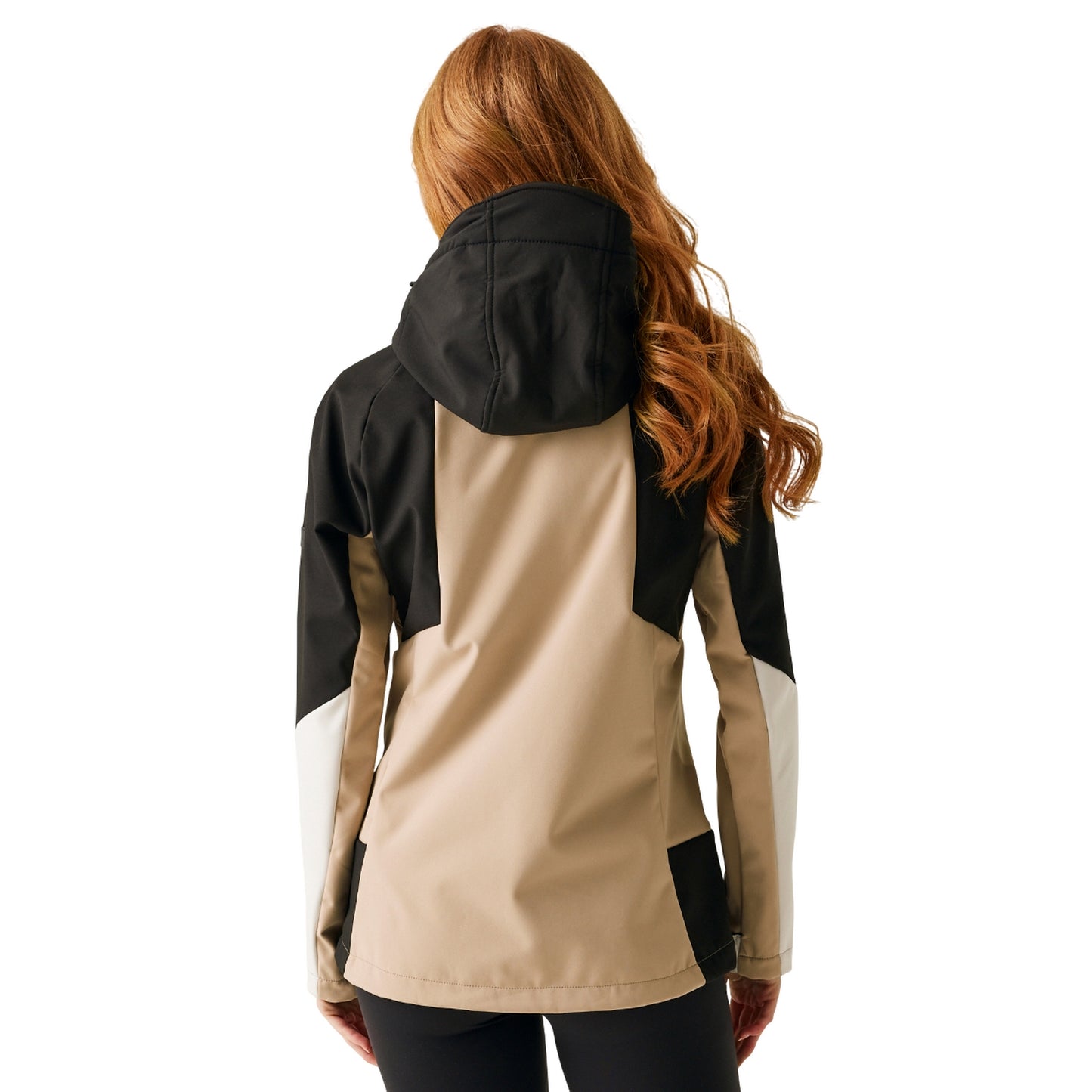 Black-Warm Taupe - Pack Shot - Regatta Womens-Ladies Desoto X Soft Shell Jacket