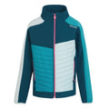 Moroccan Blue-Bleached Aqua - Front - Regatta Childrens-Kids Brynden Padded Full Zip Soft Shell Jacket