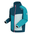 Moroccan Blue-Bleached Aqua - Side - Regatta Childrens-Kids Brynden Padded Full Zip Soft Shell Jacket