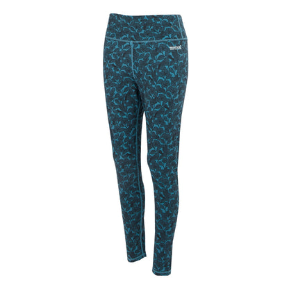 Blue - Side - Regatta Womens-Ladies Orla Kiely Birdy Leggings