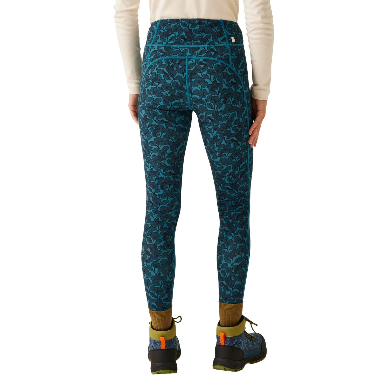 Blue - Pack Shot - Regatta Womens-Ladies Orla Kiely Birdy Leggings