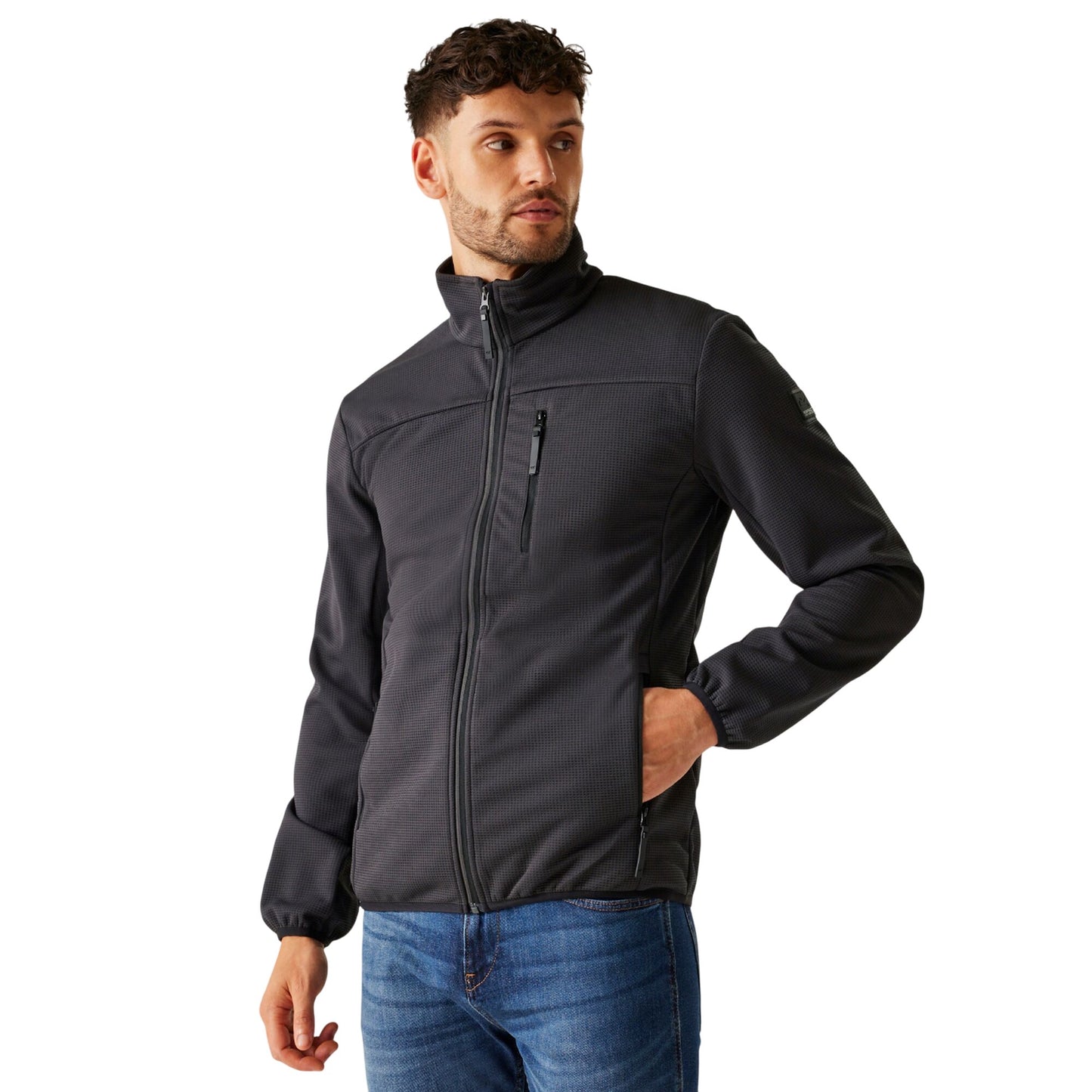 Ash-Black - Lifestyle - Regatta Mens Romain Waterproof Jacket