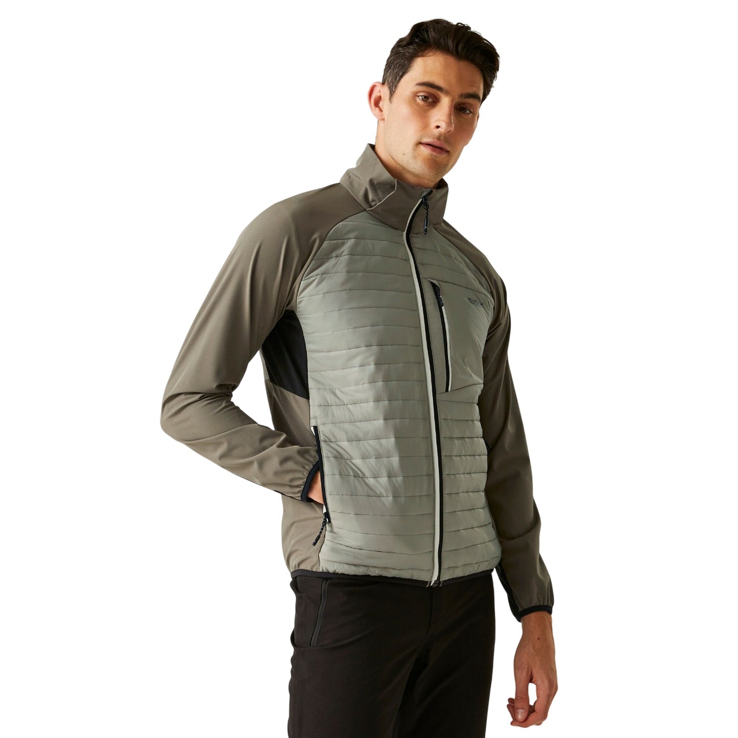 Golden Sand-Treetop-Black - Lifestyle - Regatta Mens Pro Hybrid II Jacket