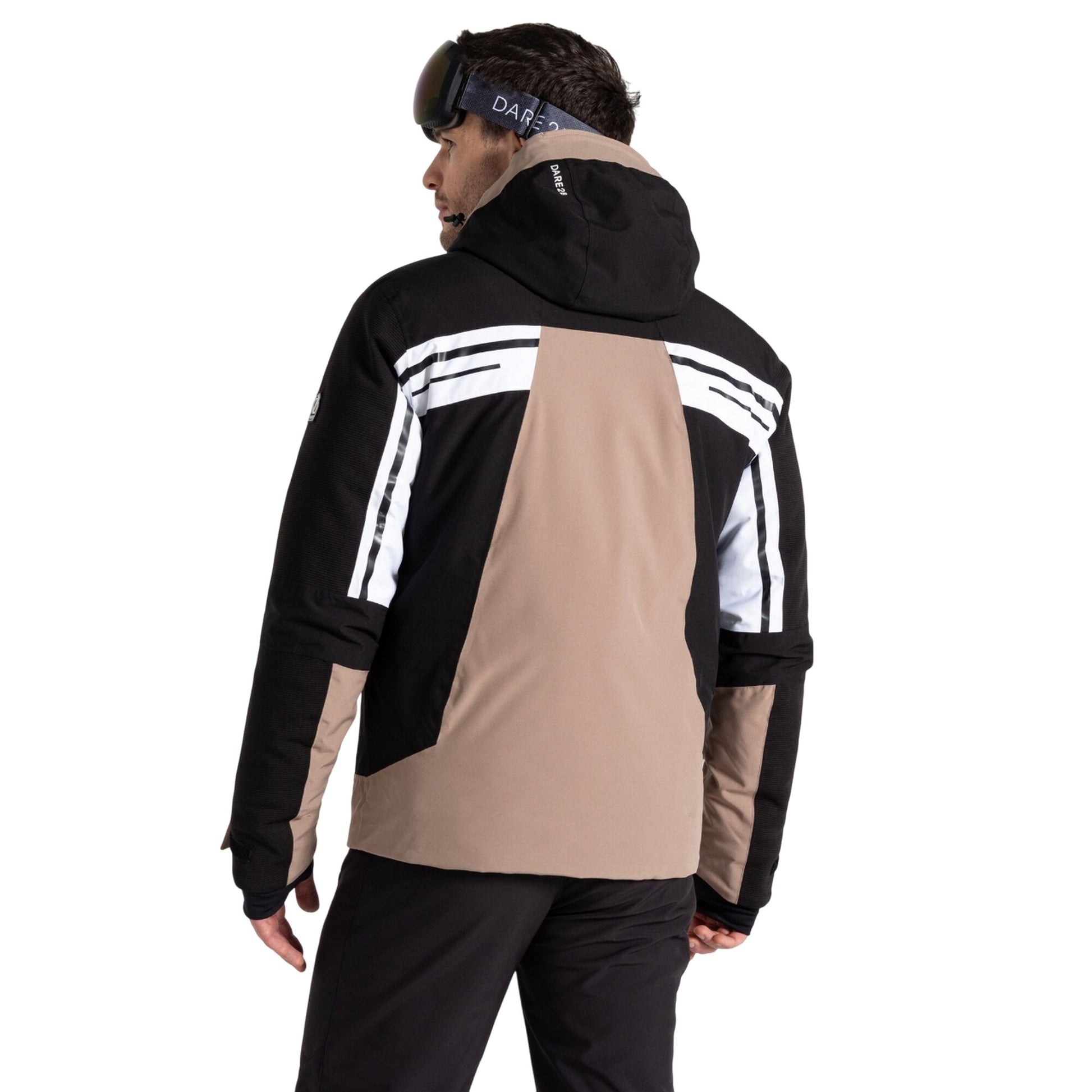 Black-White - Pack Shot - Dare 2B Mens Triple Ski Jacket