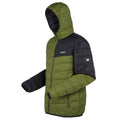 Nephrite Green-Black - Side - Regatta Mens Hillpack III Hooded Active Padded Jacket