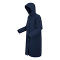 Navy - Side - Regatta Womens-Ladies Reinna Long Length Waterproof Jacket