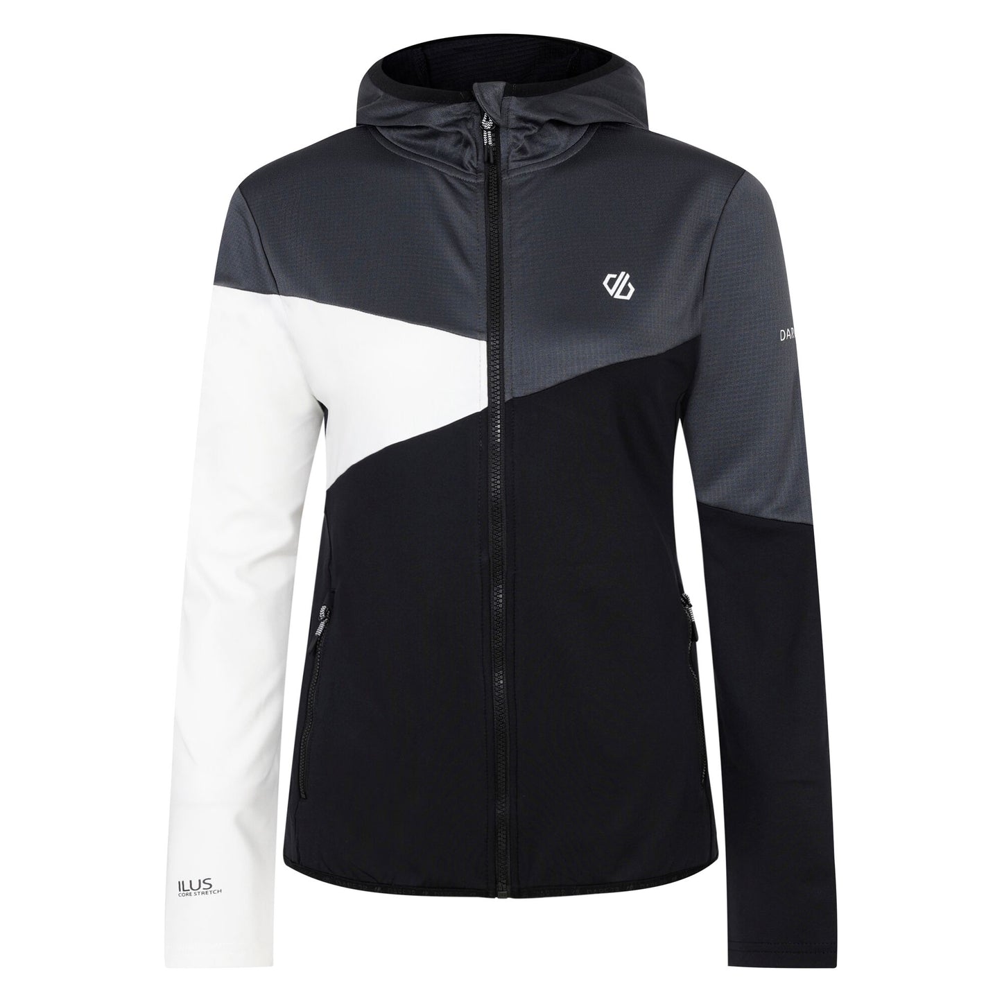Ebony Grey-Black - Front - Dare 2B Womens-Ladies Convey III Core Stretch Midlayer