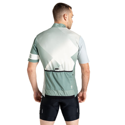Hedge Green-Aqua Grey - Pack Shot - Dare 2B Mens AEP Pedal II Short-Sleeved Top