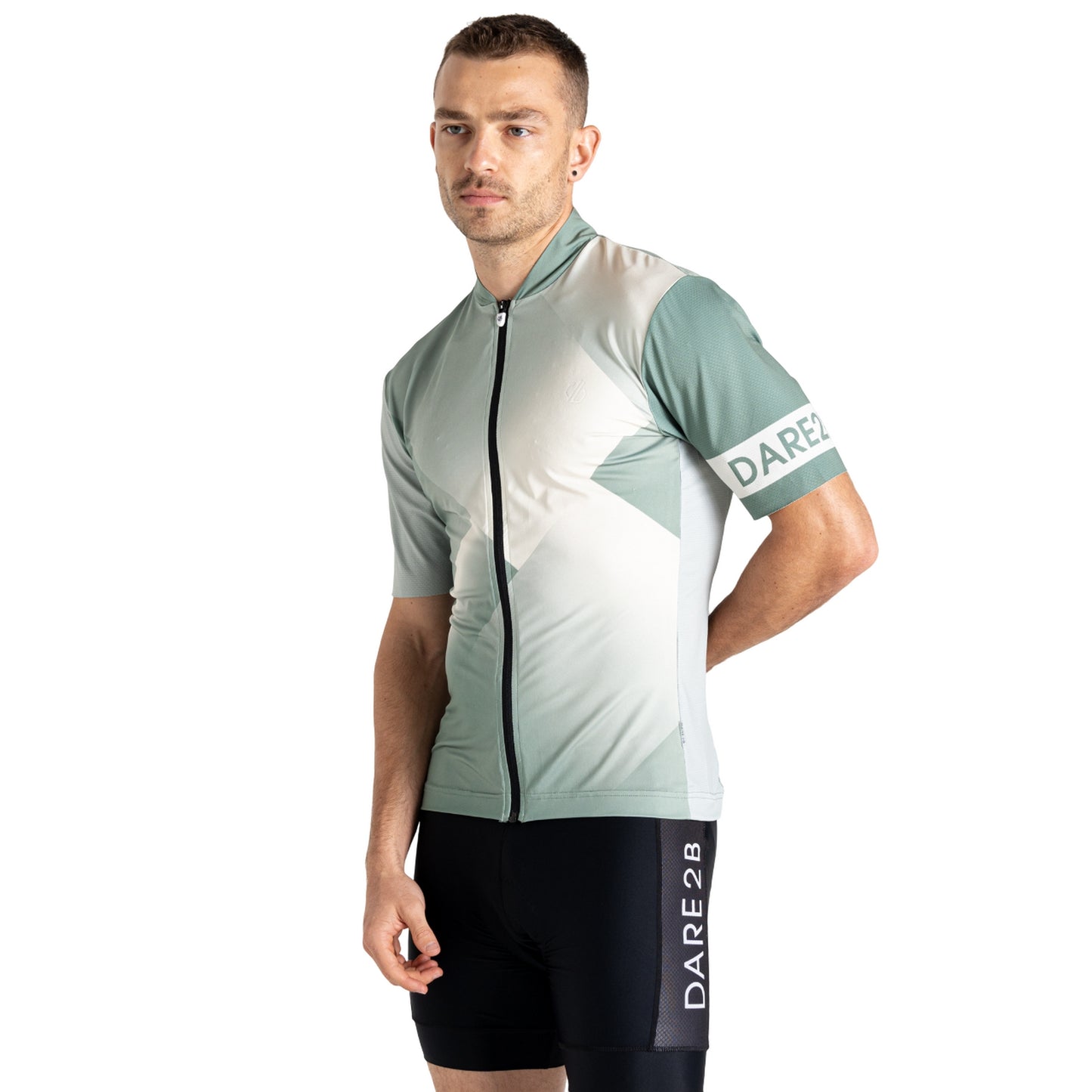 Hedge Green-Aqua Grey - Lifestyle - Dare 2B Mens AEP Pedal II Short-Sleeved Top
