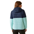 Navy-Icy Morn - Pack Shot - Regatta Womens-Ladies Hillpack IV Quilted Thin Lightweight Waterproof Jacket