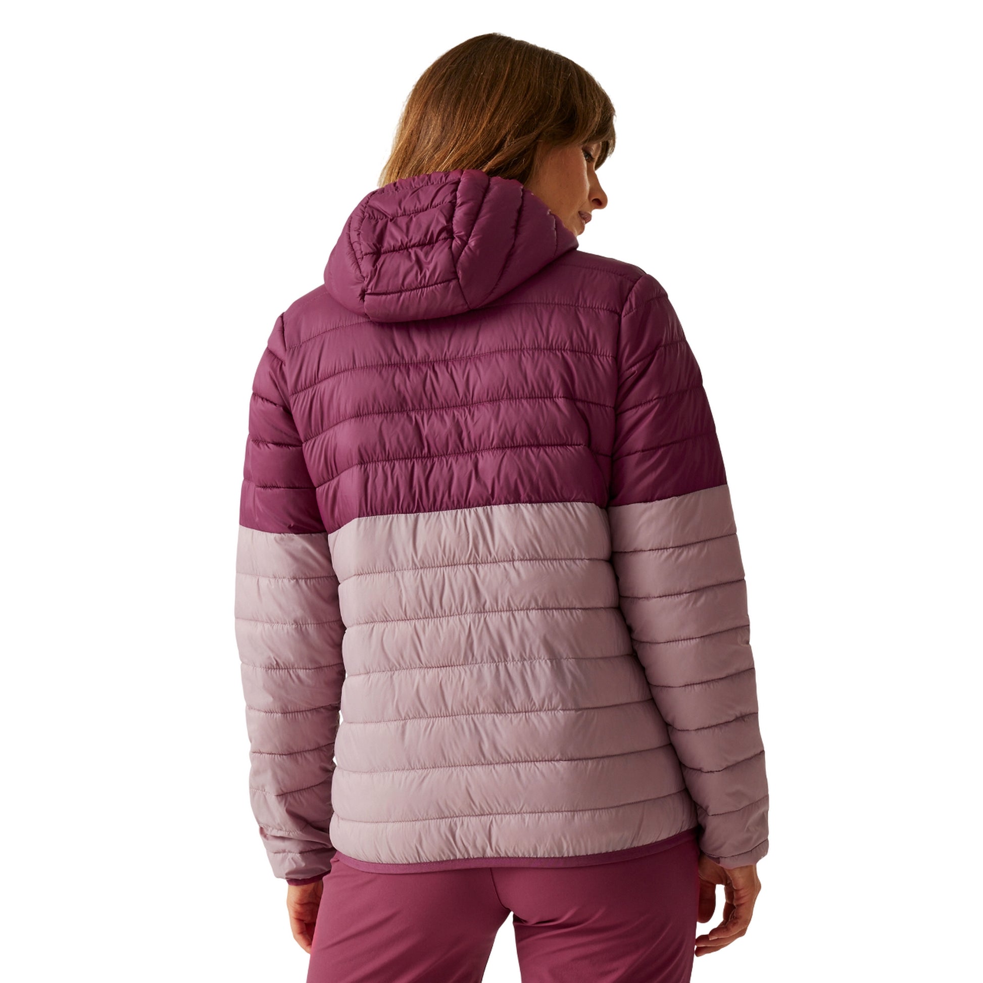 Beaujolais-Lilas - Pack Shot - Regatta Womens-Ladies Hillpack IV Quilted Thin Lightweight Waterproof Jacket