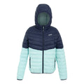 Navy-Icy Morn - Front - Regatta Womens-Ladies Hillpack IV Quilted Thin Lightweight Waterproof Jacket
