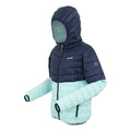 Navy-Icy Morn - Side - Regatta Womens-Ladies Hillpack IV Quilted Thin Lightweight Waterproof Jacket