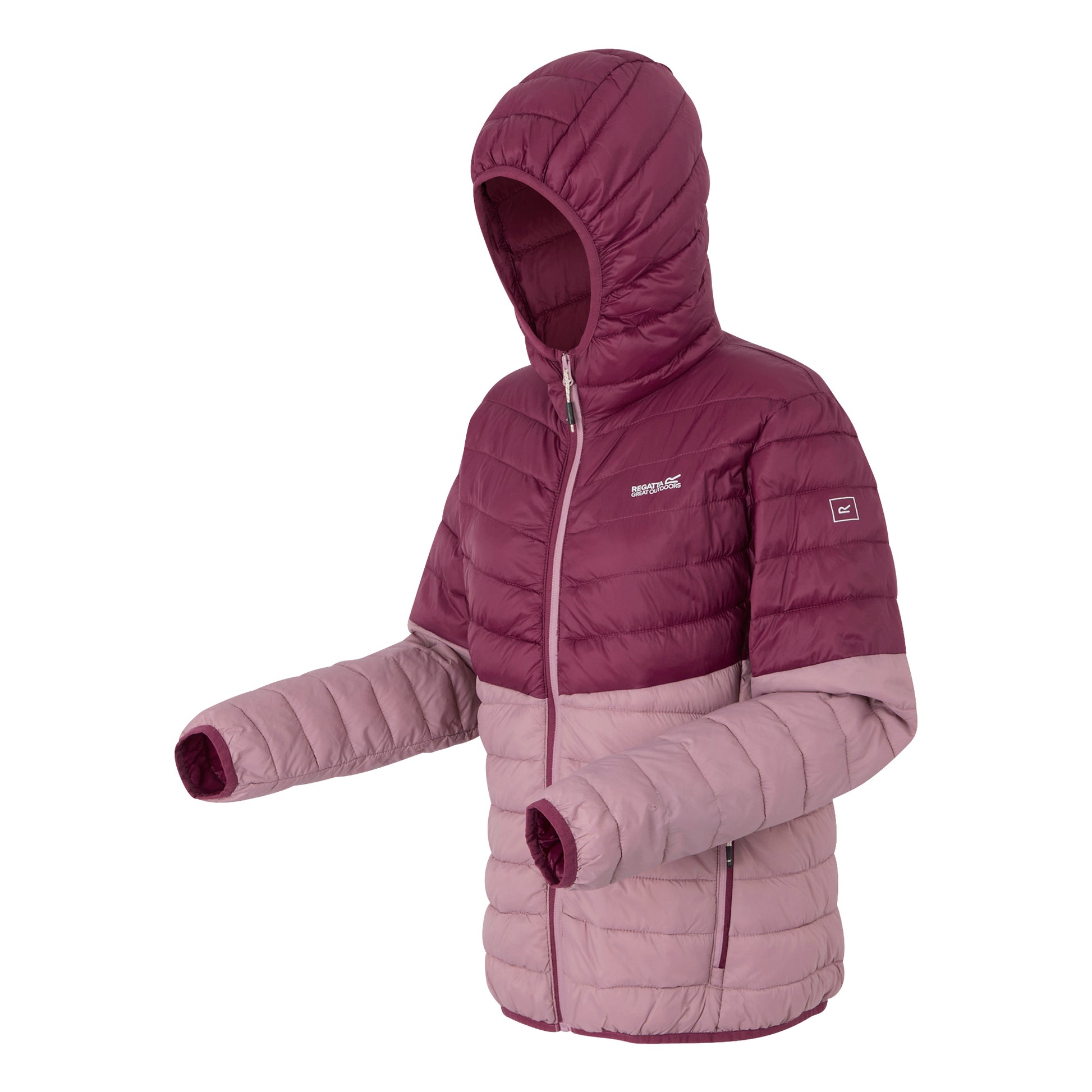 Beaujolais-Lilas - Side - Regatta Womens-Ladies Hillpack IV Quilted Thin Lightweight Waterproof Jacket