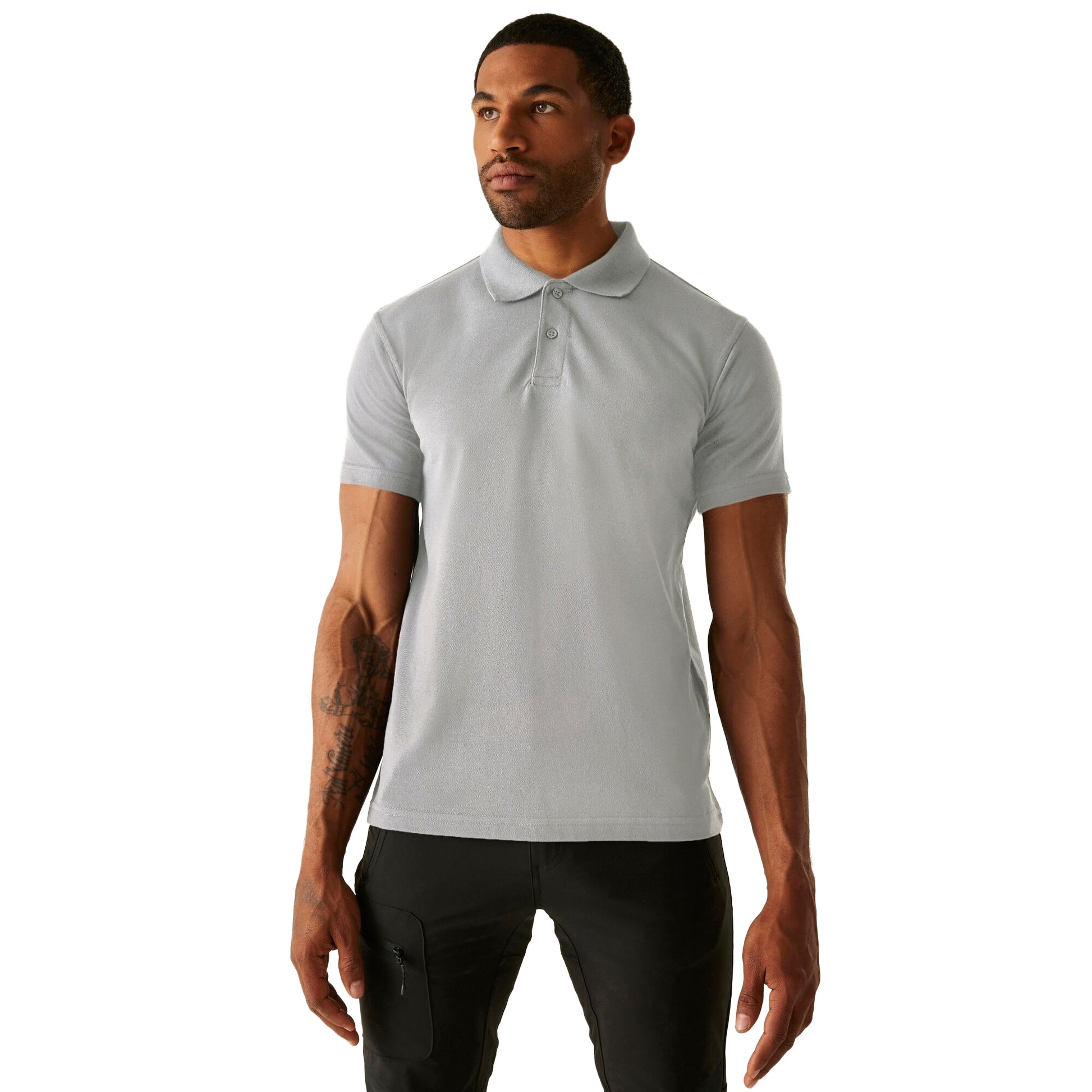 Heather Grey - Lifestyle - Regatta Professional Mens Pique Polo Shirt