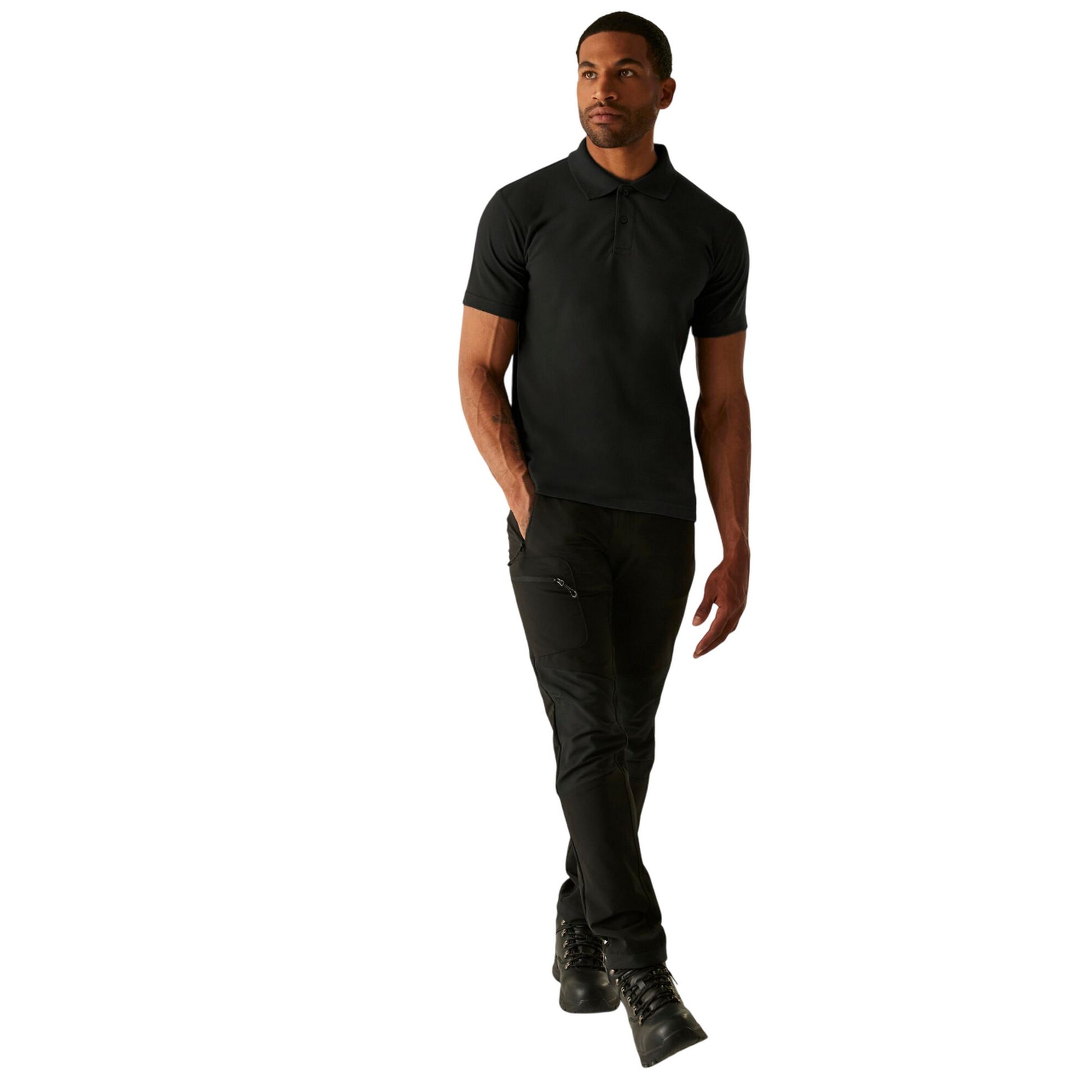 Black - Lifestyle - Regatta Professional Mens Pique Polo Shirt