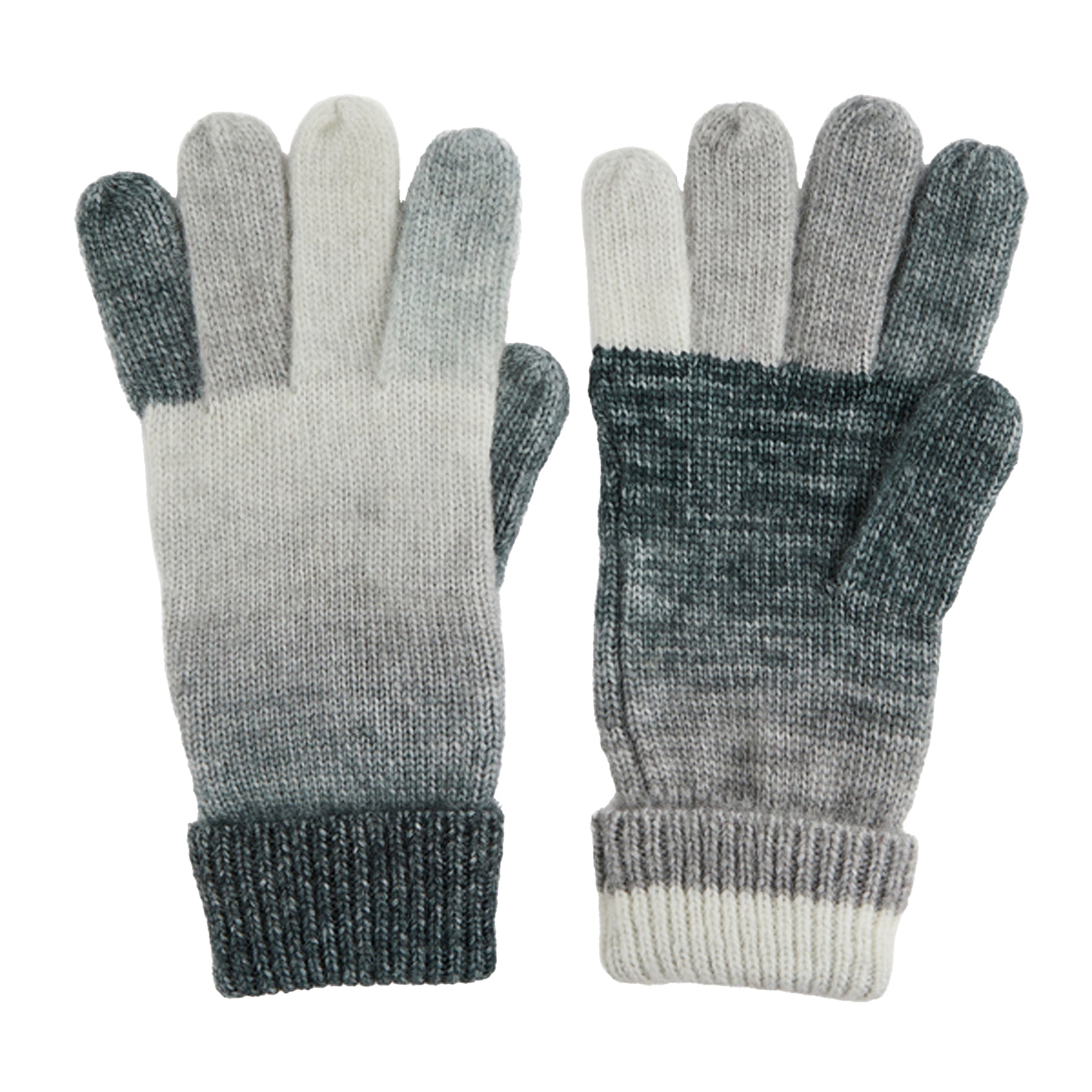 Seed Grey-Light Vanilla - Side - Regatta Womens-Ladies Frosty Winter Gloves