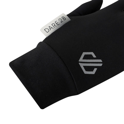 Black - Side - Dare 2B Childrens-Kids Endurance Stretch Gloves