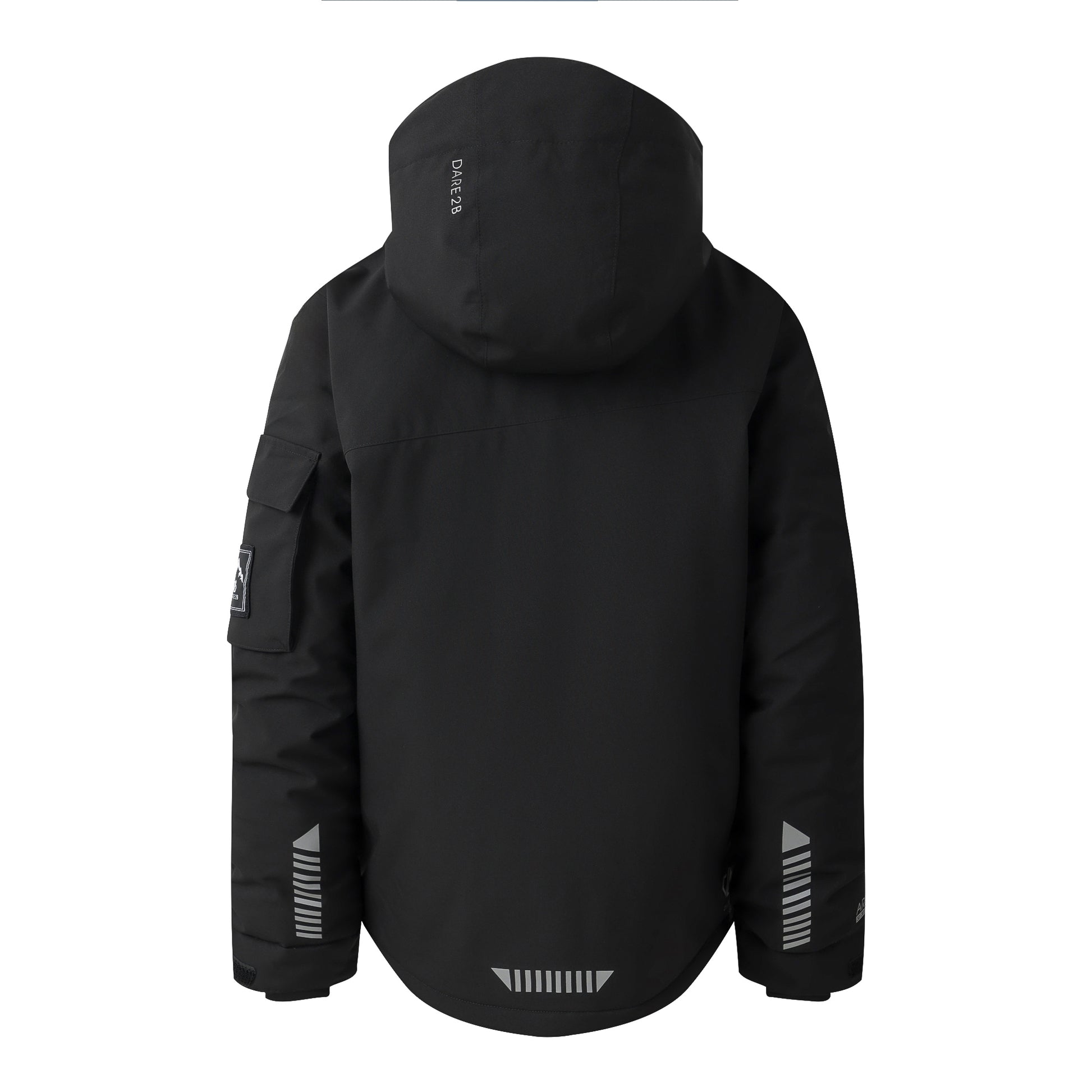 Black - Back - Dare 2B Childrens-Kids Shredder Ski Jacket