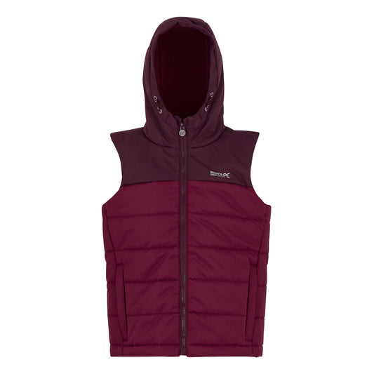 Fig-Dark Pimento - Front - Regatta Childrens-Kids Lofthouse Body Warmer