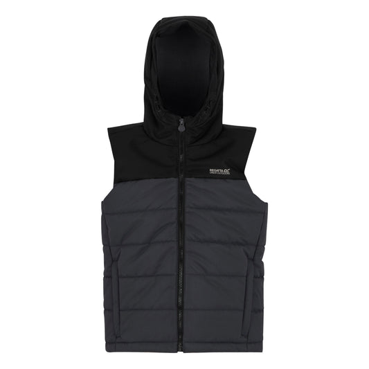 Black-Seal Grey - Front - Regatta Childrens-Kids Lofthouse Body Warmer
