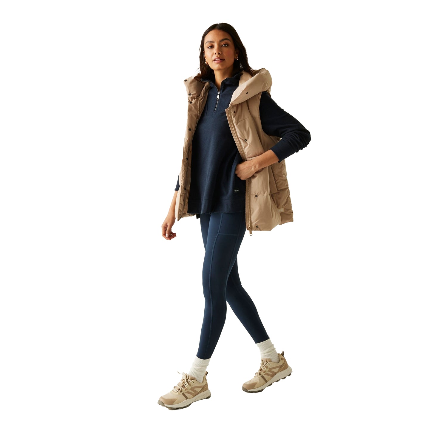Navy - Lifestyle - Regatta Womens-Ladies Demmi Quarter Zip Fleece Top