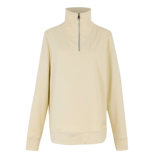 Light Vanilla - Front - Regatta Womens-Ladies Demmi Quarter Zip Fleece Top