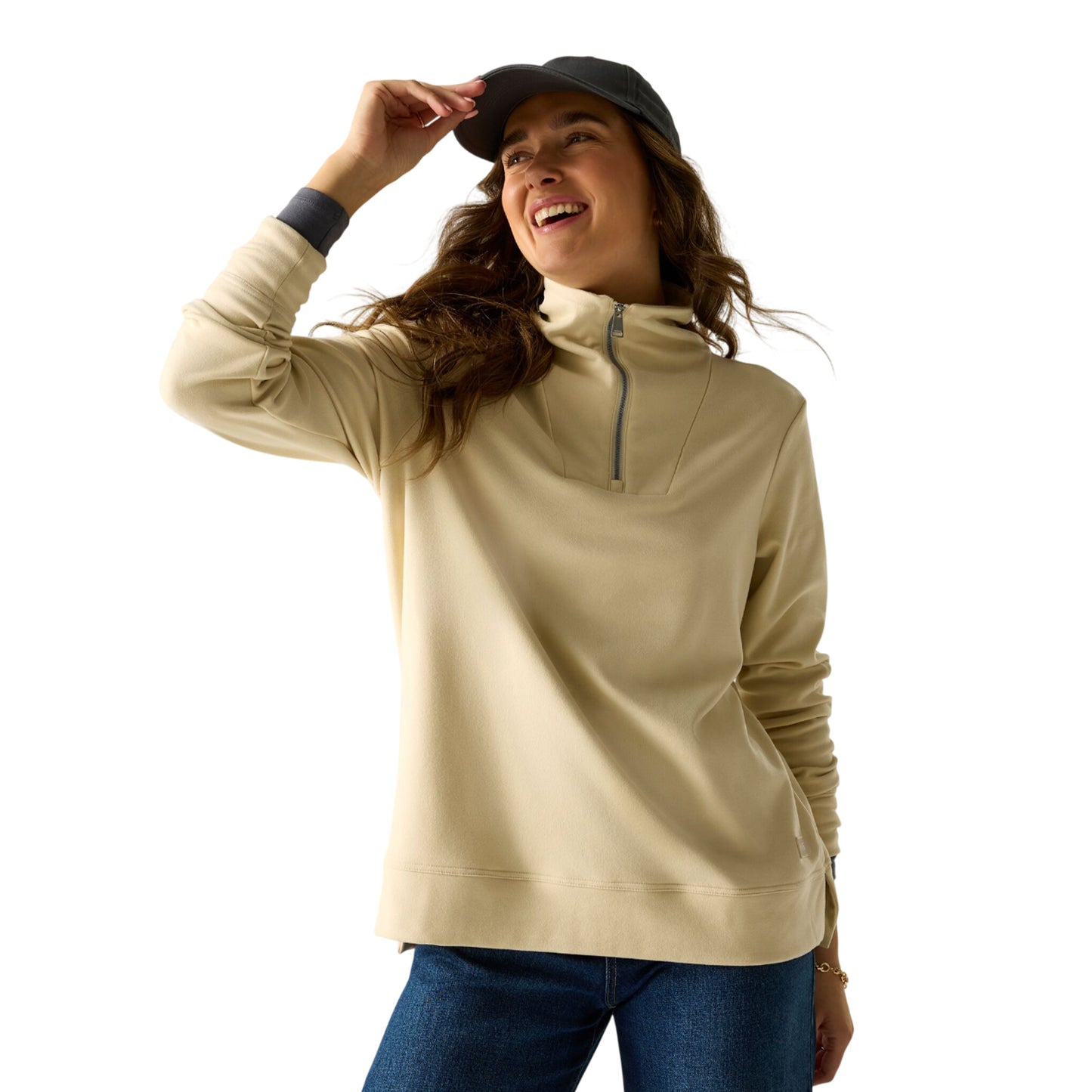 Light Vanilla - Lifestyle - Regatta Womens-Ladies Demmi Quarter Zip Fleece Top