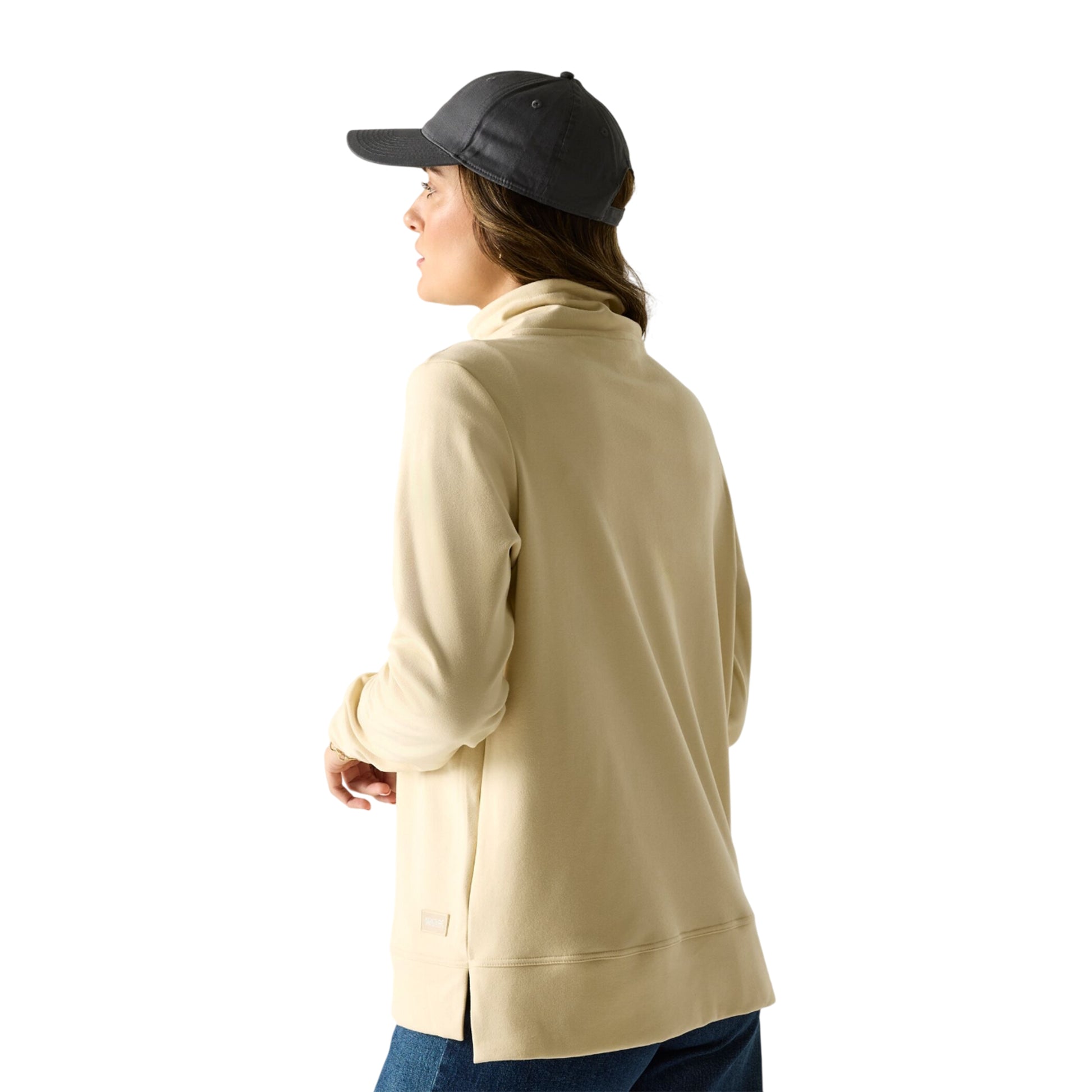 Light Vanilla - Pack Shot - Regatta Womens-Ladies Demmi Quarter Zip Fleece Top