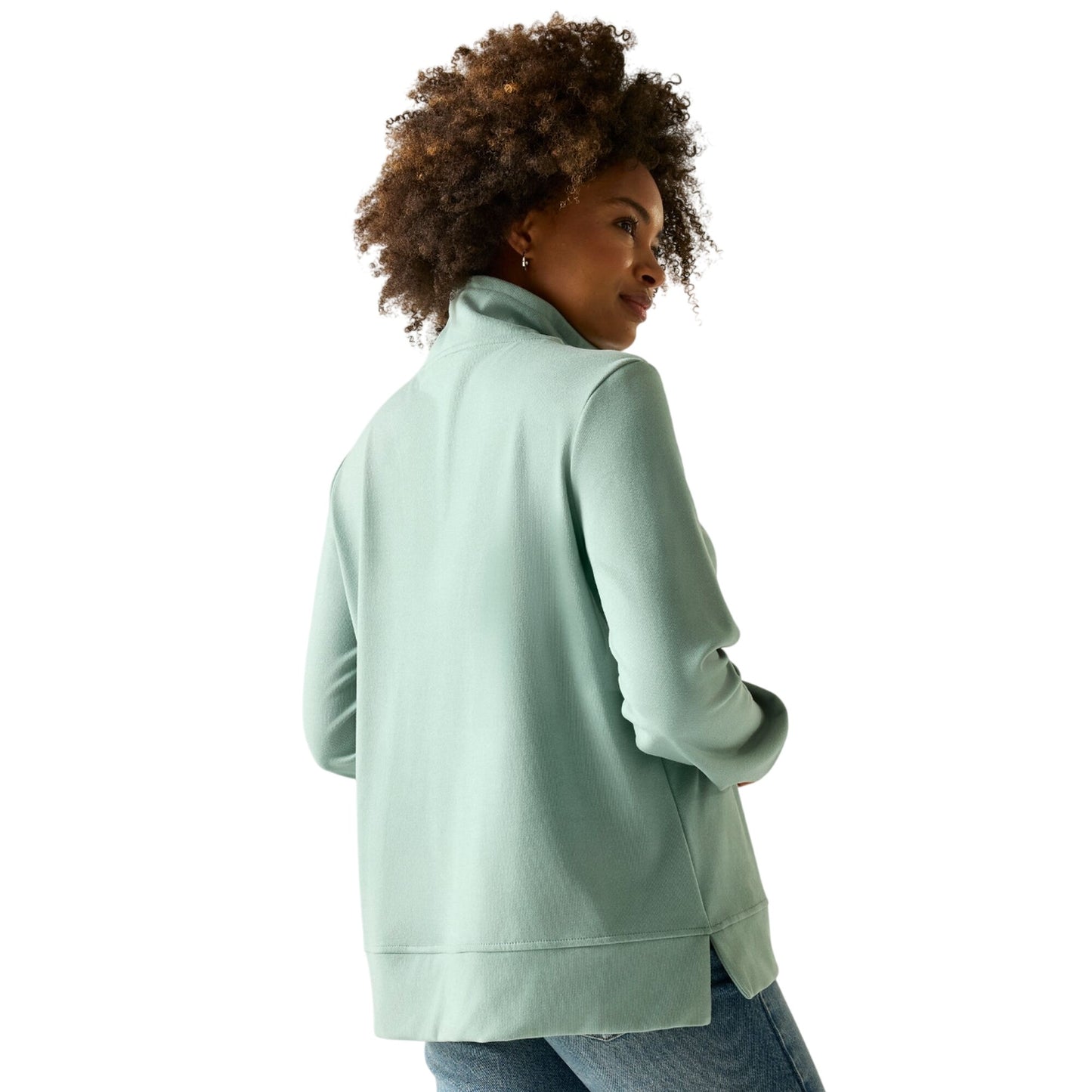 Ivy Moss - Pack Shot - Regatta Womens-Ladies Demmi Quarter Zip Fleece Top