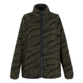 Dark Khaki-Black - Front - Regatta Womens-Ladies Frankie Borg Full Zip Fleece Jacket