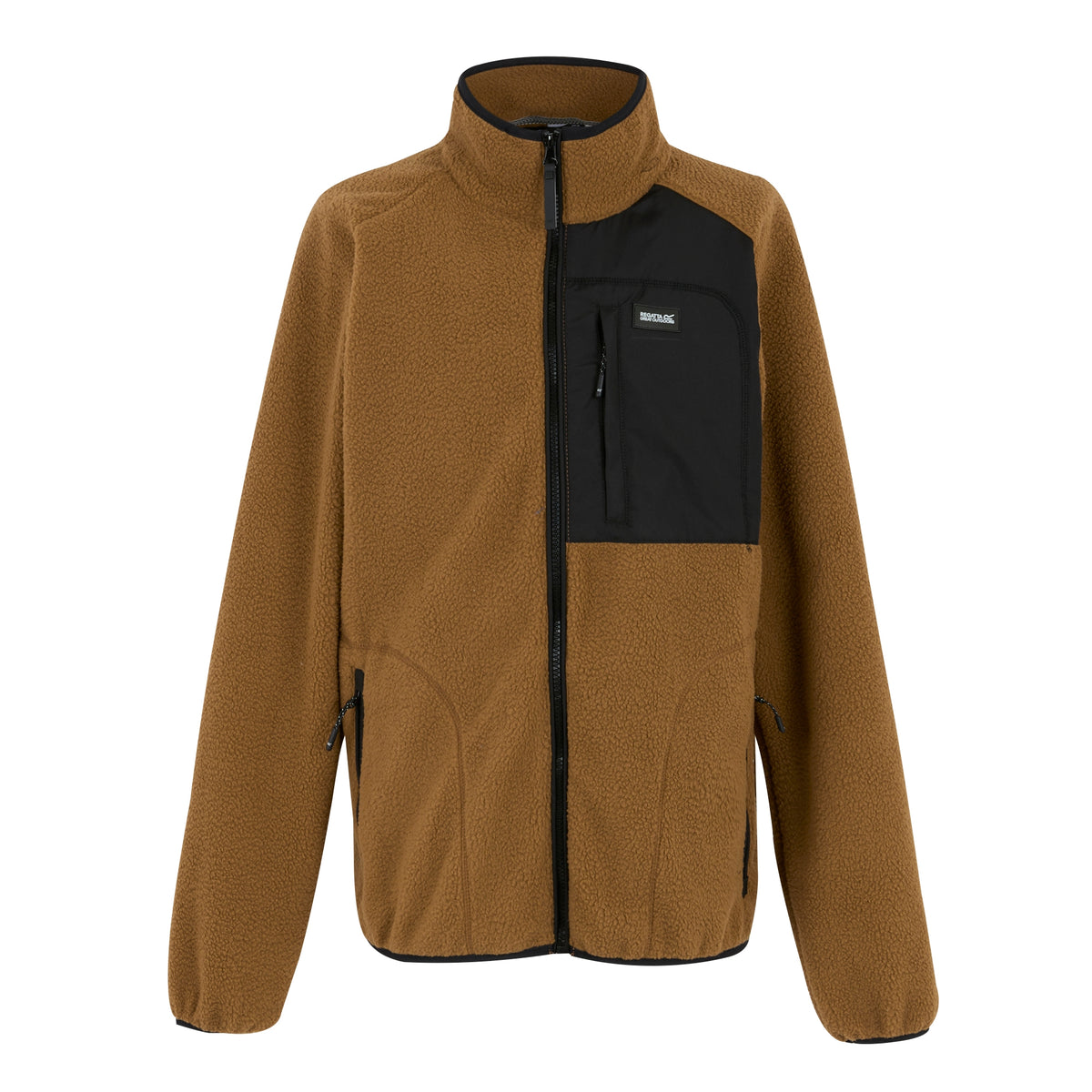 Nut Brown - Front - Regatta Mens Frankie Borg Fleece Jacket