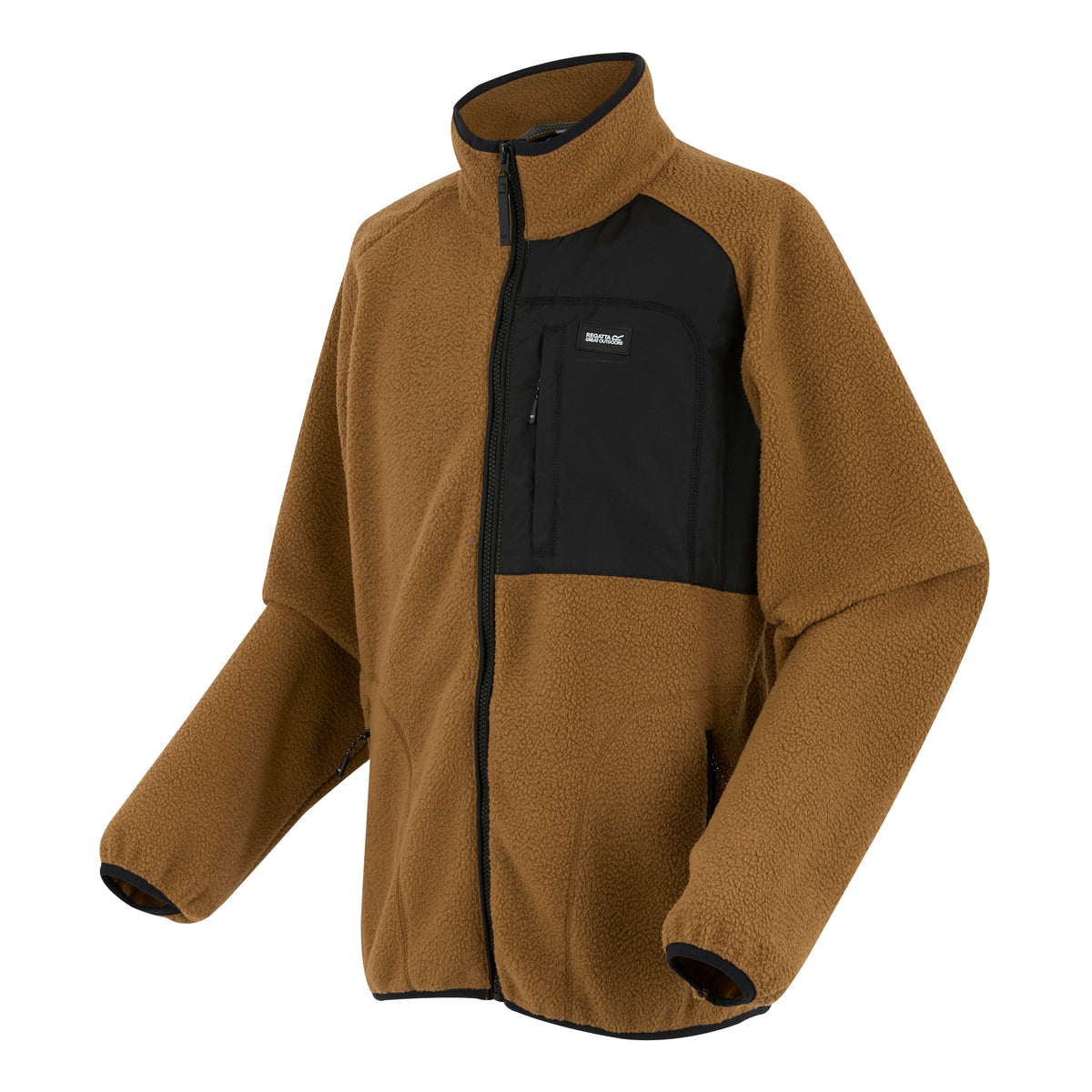 Nut Brown - Side - Regatta Mens Frankie Borg Fleece Jacket