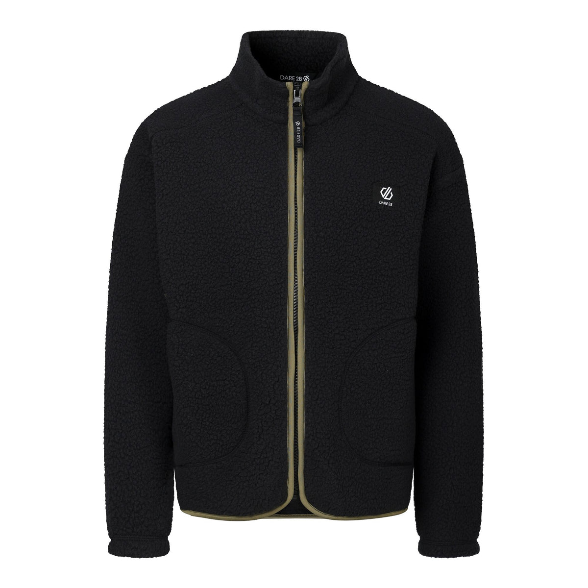 Black-Martini Olive - Front - Dare 2B Childrens-Kids Zesty II Fleece Jacket