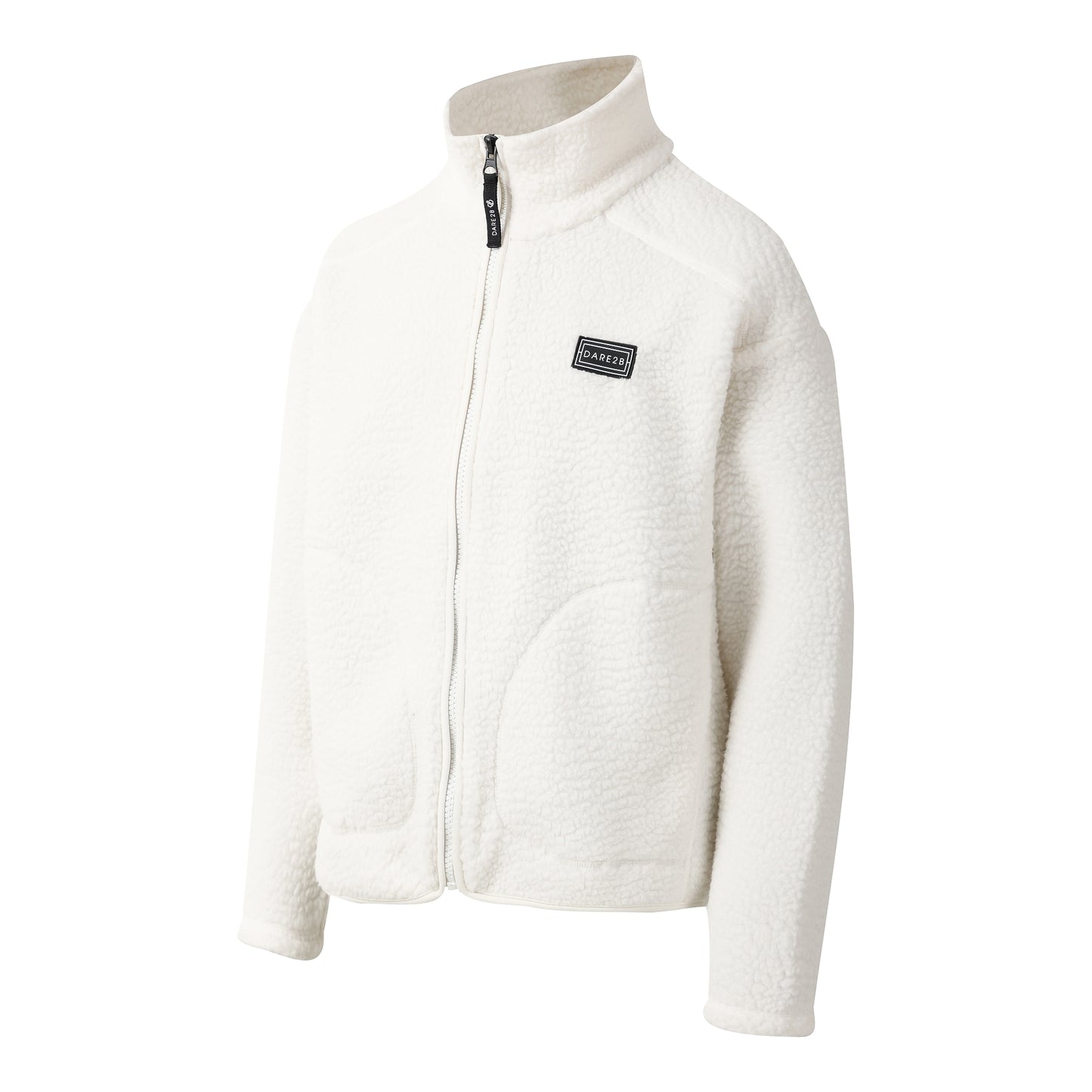 Egret - Side - Dare 2B Childrens-Kids Zesty II Fleece Jacket