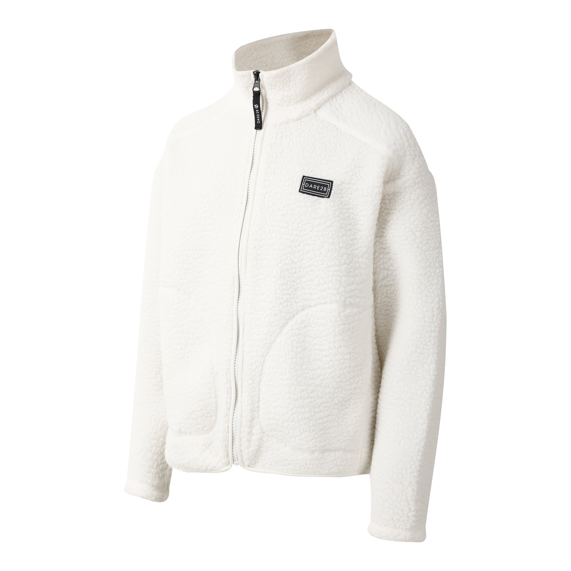 Egret - Side - Dare 2B Childrens-Kids Zesty II Fleece Jacket