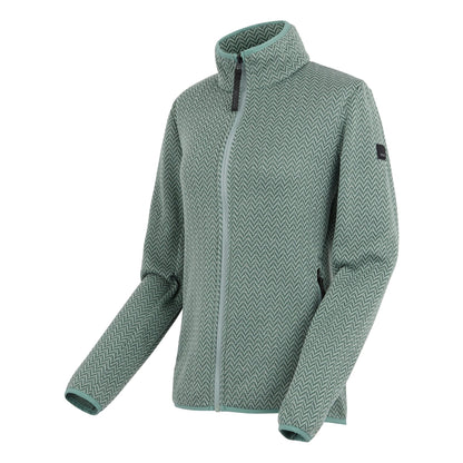 Green Haze-Spruce Green - Side - Regatta Womens-Ladies Elzie Full Zip Fleece Jacket