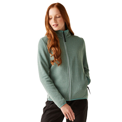 Green Haze-Spruce Green - Lifestyle - Regatta Womens-Ladies Elzie Full Zip Fleece Jacket