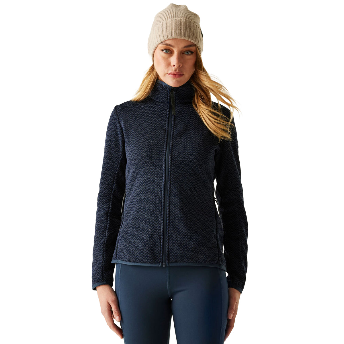 Navy-Sky Captain - Lifestyle - Regatta Womens-Ladies Elzie Full Zip Fleece Jacket