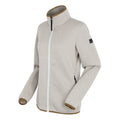 Stone White-Soft Taupe - Side - Regatta Womens-Ladies Elzie Full Zip Fleece Jacket
