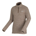 Mocha - Side - Regatta Womens-Ladies Sweetheart Quarter Zip Fleece Top